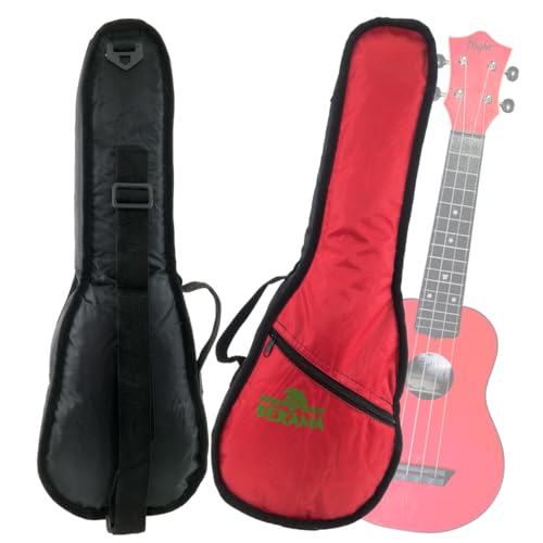 Funda Kinblack, Para Ukulele Soprano De 21 Pulgadas, Color Rojo, Confeccionada En Tela PVC Impermeable y...