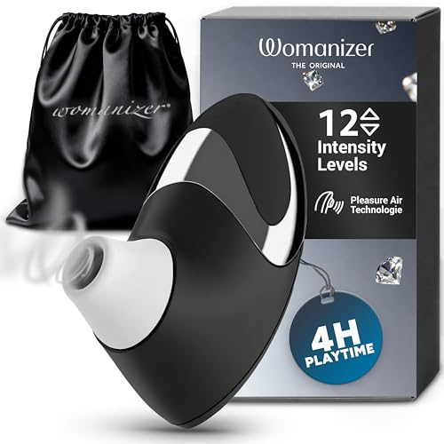 Womanizer W500 Clitoris Vibrator Adult Toy | Vibrating Clitoral Stimulator with 12 Suction Speeds | Waterproof Clit Sucker Personal Massagers | Sucking Adult Sex Toys for Women & Couples| Black Chrome