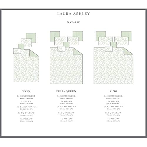 Laura Ashley 221648 Queen Comforter Set, Reversible Cotton Bedding thumb #11