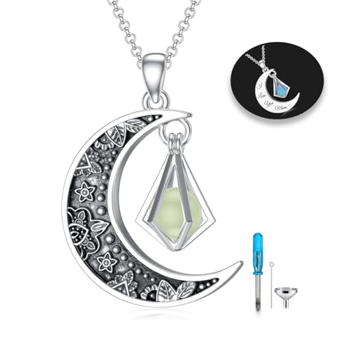 SOULMEET Cremation Jewelry for Ashes, Sterling Silver Urn Necklace for Ashes Women Men, Cherish Memories Jewelry to Keep Someone Near to You
