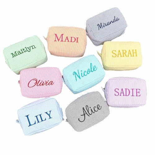 personalized toiletry bag - premium corduroy fabric with embroidery customization vintage-inspired travel cosmetic organizer for women amp teens lightweight amp compact gift gift-ready