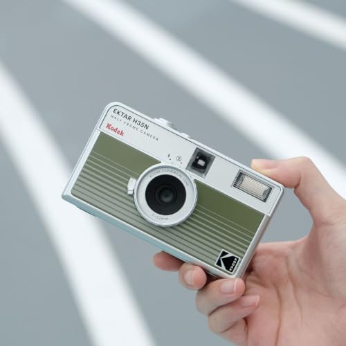Kodak EKTAR H35N Half Frame Film Camera, 35mm, Reusable, Focus-Free, Bulb Function, Built-in Star Filter, Coated Improved Lens (Film & AAA Battery are not Included) (Striped Green) - image 7