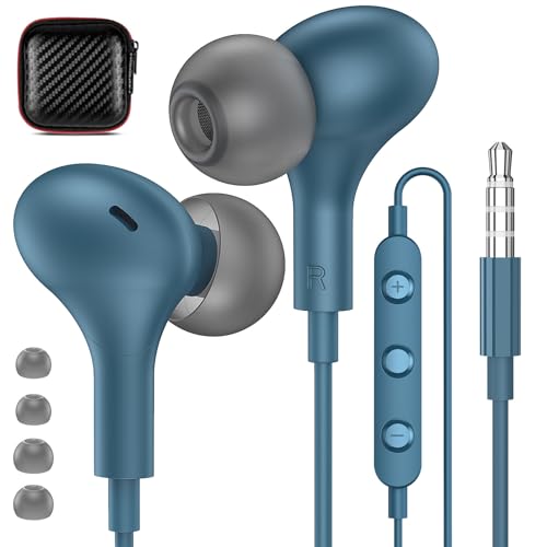 APETOO �L���C���z�� �C���C���[�w�b�h�z�� 3.5mm�W���b�N �m�[�g�p�\�R��/PC�p �m�C�Y�A�C�\���[�V���� ���^�C���z�� �R�[�h�t���v���O�C���C���z�� �}�C�N�{�����[���R���g���[�� iPhone/Samsung/Android/�Q�[���@/�q��/�w