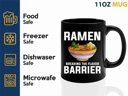 Ramen Coffee Mug 11oz Black -Ramen Breaking - Food Lovers chicken pumpkin vegan pantry spicy noodles image 4