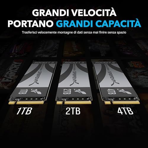 SSD Interno Rocket 5 [1TB] M.2 PCIe GEN 5 14GB/s X4 NVMe (SB-RKT5-1TB) - Hdd - Immagine 3