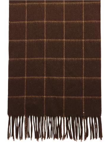 Cashmere Luxe Cashmere Blend Windowpane Woven Scarf3