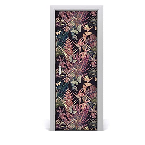 Mural autoadhesivo extraíble de 77x200 cm con colibríes y flores 2