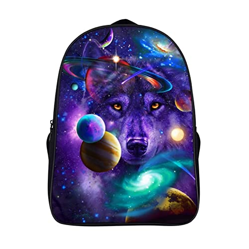 Sac à dos loup pour enfants 40x28x16cm idéal comme cartable scolaire ado