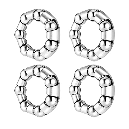 Yunmoxiao 4Pcs Bike Ball Bearing Retainer Replacement Mountain Bike Parts 3/16 x 7 Balls Bicycle Repair Accessories for Kids/Stretch Bicycle MTB Bicycle Ball Bearings Bracket Front Wheel