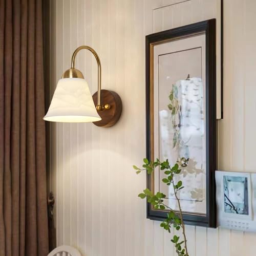 Aplique de pared junto a la cama en cerámica y nogal para leer cómodamente 3