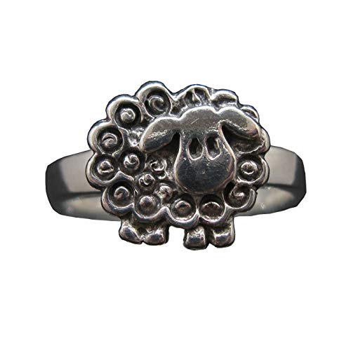 Bague en argent massif mouton 925 Empress R002133, bijou animalier femme