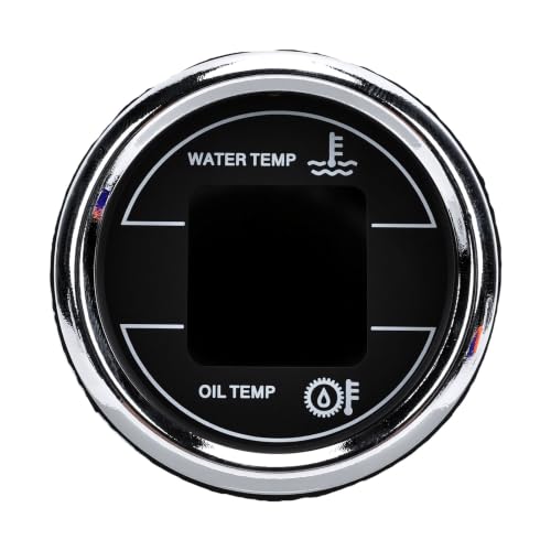 Medidor de temperatura de aceite para rutas en moto y barcos de 12V con pantalla de 52 mm