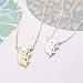 Produktbild Simsly fashion koala anhänger halskette für frauen oder mädchen einfache halskette gold oder silber schmuck für großes geschenk (Silber)