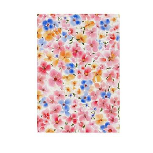 Foiosoh Drapeau de jardin en fleur de prunier 30,5 x 45,7 cm avec côtés robustes pour extérieur, cour, maison, petites vacances saisonnières, pelouse, patio