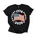 1776-2026 250th Independence Day Tee T-Shirt Shirt Patriotic 4th of July Flag Unisex, Black, Large