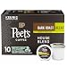 Peet's Coffee K-Cup Pack Decaf House Blend, Dark Roast Coffee, 10 Count Decaf Coffee, Bright & Balanced Dark Roast Blend of Latin American Coffee, Medium Bodied