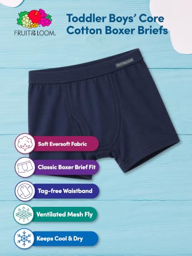 Image of Fruit of the Loom boys And Toddler Boxer Briefs, Tag Free & Breathable Underwear, Assorted Color Multipacks