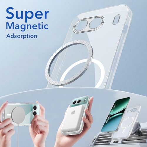 Image of Jkobi Lifetime Anti-Yellow MagSafe Compatible Clear Back Cover Case for Oneplus Nord 4 (Sleek Hard Crystal | Shockproof and Camera Protection)