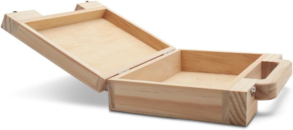 Unfinished Wood Mini Suitcase 5-3/4 x 8 inch, Pack of 1 Cigar Boxes Empty Wooden Boxes for Crafts, Travel, and Storage, by Woodpeckers