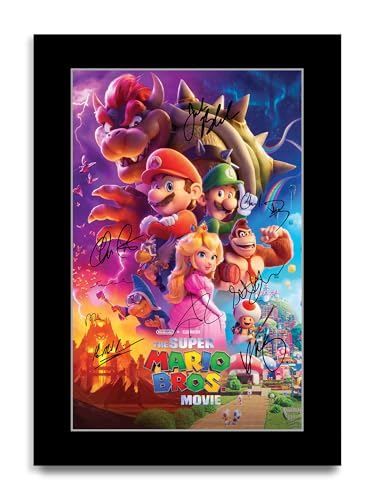 HWC Trading The Super Mario Bros. Movie Cadeaux imprimés affiche photo autographe signée pour les fans de cinéma (ID-004039) - A4 Impression Uniquement