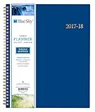 Blue Sky 2017-2018 Academic Year Weekly & Monthly Planner, Twin-Wire Bound, 8.5