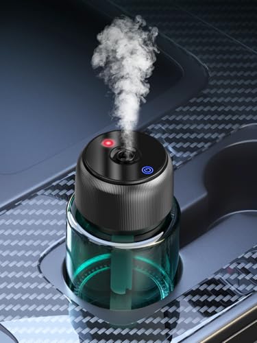 Smart Car Air Freshener Diffuser with 160ml Oceann Scent Lasts 912 Months Auto On/Off Built-in Battery Starry Sky Light Ultrasonic Atomiser 3 Modes BJ 047