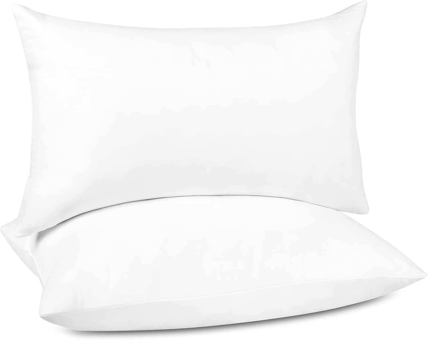 puredown® 14x20 Feather Down Pillow Inserts, Set of 2 Lumbar Pillow Inserts for or Bed Cushion Couch Sofa, Decorative Fluffy Pillow Inserts with Down-Proof Cover