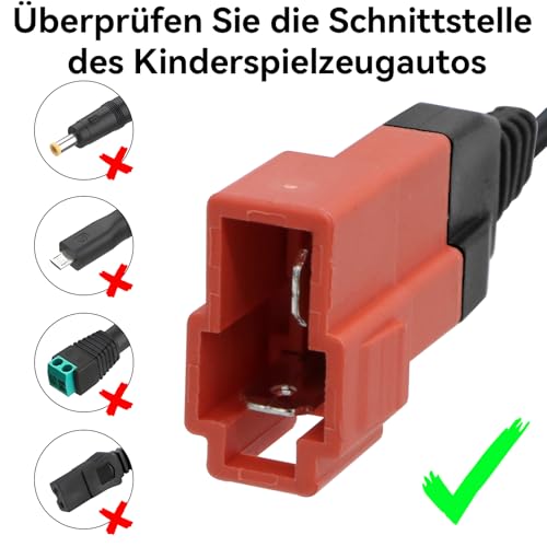 Tosiicop 12V Ladegerät für Kinder Motorrad Elektroauto - 12Volt Battery Charger für Kinde Ride on Toys 12V Netzteil für Baby Elektrisch Vierrädriges Fahrzeug SUV ATV Verschiedene Modelle