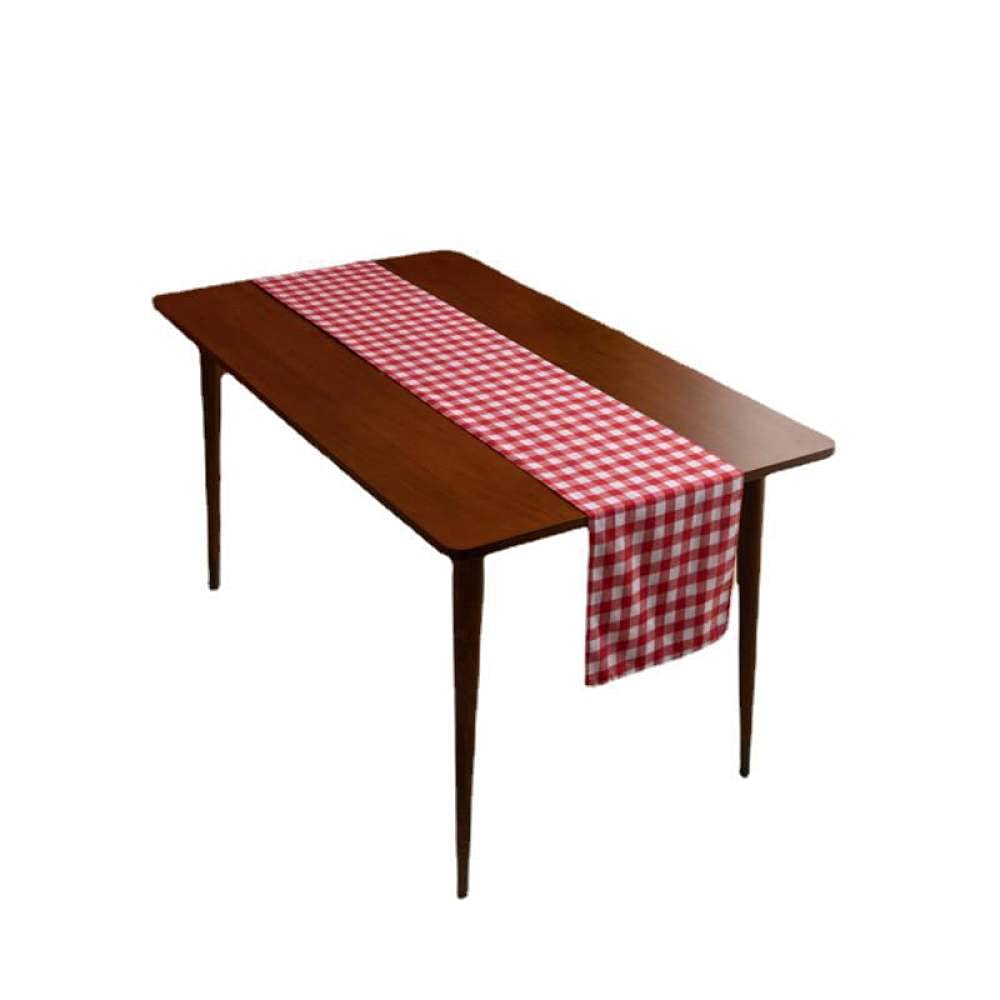 Tapetes Para Mesa,Camino De Mesa De Arpillera Caminos De Mesa Navideños Mesa Clásica Roja A Cuadros Blanca Para Sala De Estar Mesa De Comedor Navideña Fiesta Decoración Navideña, 30X220Cm