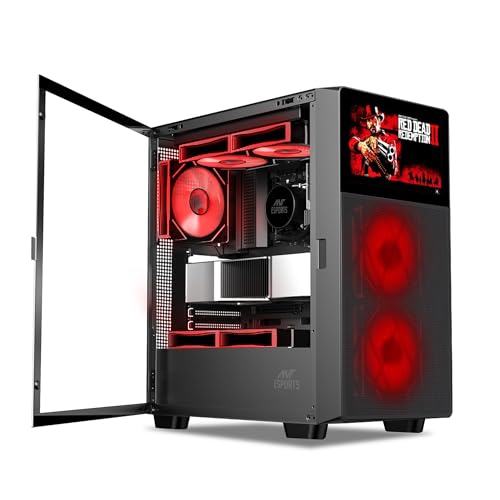 Image of Ant Esports ICE Digital C3 ATX Computer Case /Gaming Cabinet - Black | Support ATX, Micro-ATX, Mini-ITX, Pre-Installed 2 Front Fans & 1 Rear ARGB Fans