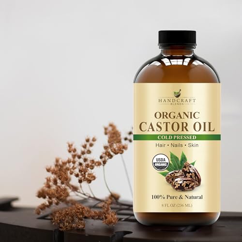 Handcraft Blends Cold-Pressed Organic Castor Oil 236 Ml | Glass Bottle | 100% Pure And Natural | Premium Grade Carrier Oil | Hair, Eyelashes And Eyebrows | Hair And Body | Ayurvedic Hair Care - 7