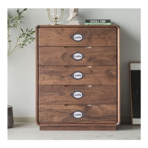 Crapyt Vintage Label Holder Zinc Alloy Tag Holder 55X43Mm Home School Office Cabinet Card Slot Shelf Frame Label Holder,Red Bronze,12Pcs #TOP1