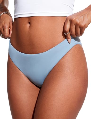 Image of CRZ YOGA Low Waisted Bikini Bottoms | Mid Cut Leg, Medium Bum Coverage, Full Lining, Swim, Bathing Suit Briefs for Women