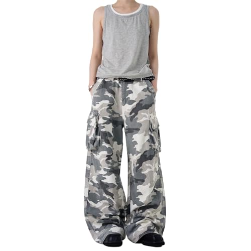 GUOYUXIAO Men's Jeans American-Style Workwear Pants Loose-fit Wide-Leg Casual Trouser for Men2