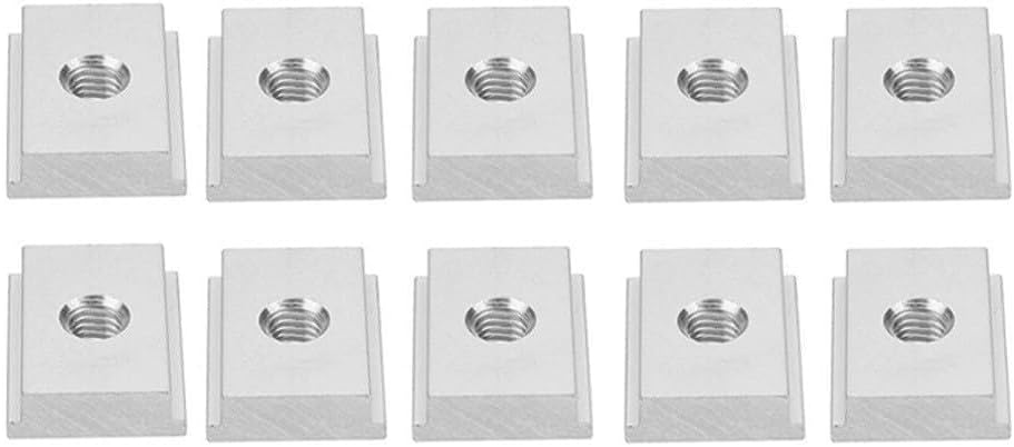 10 Pcs M8 T-Track Slider Nuts Woodworking Tables, Aluminum Alloy T Slot Fasteners Compatible with Table Saw, Drill Press and Band Saw Bench Accessories