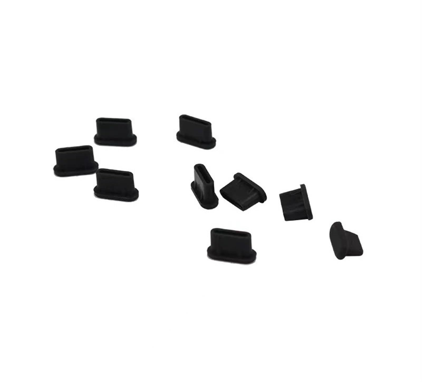 200 Piezas de Enchufe Tipo C, Tapa Antipolvo de Silicona, Base Hembra USB Tipo C, Cubierta de Puerto de Carga de teléfono móvil, tapón de Goma Suave(Black)