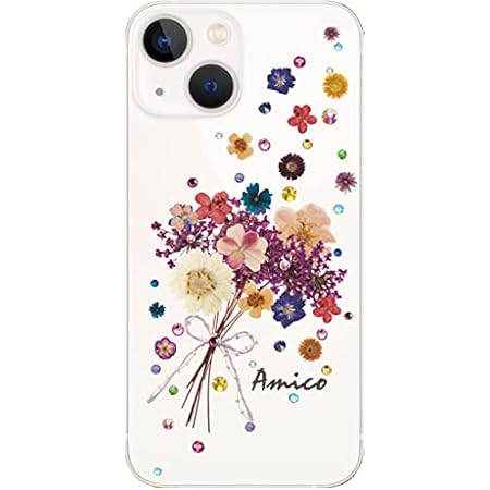 Amazon Iphone13 Mini ケース アイフォン13ミニ カバー スワロフスキー らふら 名入れ 押し花風 ブーケフラワー ケース カバー 通販
