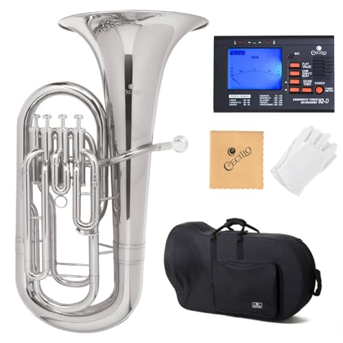 Cecilio 2Series EP-280N Bb Euphonium with Stainless Steel Pistons, Nickel