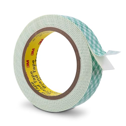 Image of 3M Double Sided Foam Tape 1 inch x 10Ft 1 Pack White Heavy Duty | Double Coated Urethane Adhesion Polyurethane Tape for Bonding Attaching Mounting