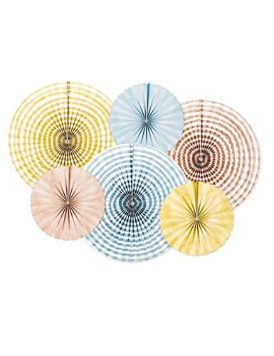 PartyDeco Satz von Papier Rosetten- Sommerzeit- Dekoration hängende Papier Rosetten Papier Stern Papier Pumpen Silvester Hochzeit Geburtstag Baby Shower hängende Dekoration