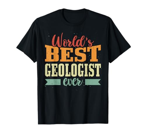 Retro Motif Worlds Best Geologist Maglietta