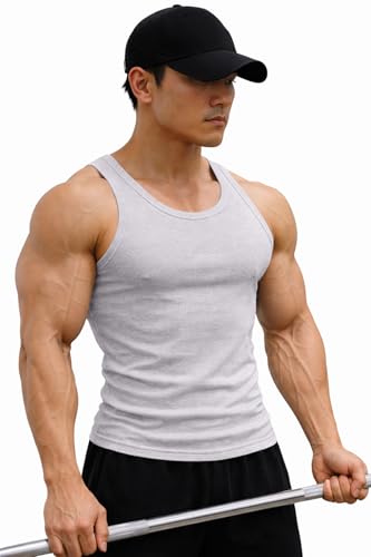 Image of Rockwell Men's Premium Cotton Vest - Sleeveless Gym Undershirt | Breathable, Stretchable & Skin-Friendly Innerwear for Everyday Comfort | 302