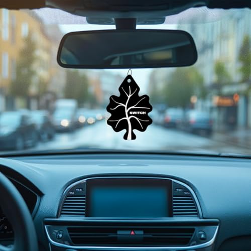 Image of SWITCH Car Air Freshener + Screen Cleaning Cloth Combo | Black Diamond Scent Car Perfumes Luxury Hanging | Long Lasting Aroma | Refreshing Smell | Car Accessories Interior (Pack of 1)