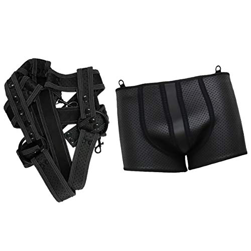 ARTIBETTER 1 Conjunto Punk Cinto de Arnês Corporal Acessórios Corporais de Couro Roupas de Cosplay p