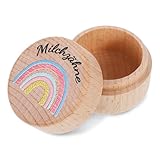Milchzahndose, Zahndose Milchzähne Jungen, Mädchen, Milchzahnbox mit Cartoon-Motiv, geeignet als Taufgeschenk, Geschenk für frischgebackene Eltern und ersten Geburtstag