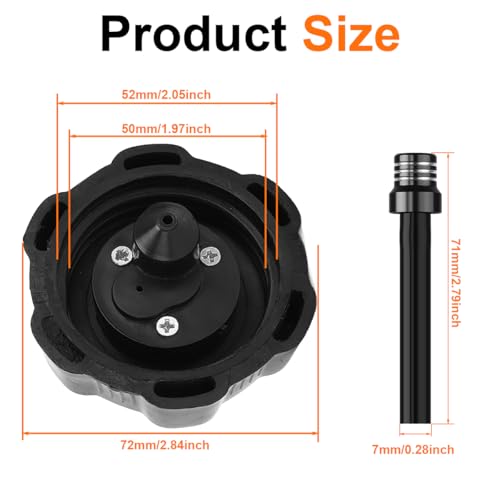 BOLOJAU 50 mm ATV-Tankdeckel Universal-Tankdeckel für 50 ccm 70 ccm 90 ccm 110 ccm 125 ccm Motoren ATV Motorrad Quad 4-Rad für TaoTao für Coolster für Buyang für Coolsport für Sunl für Kazuma