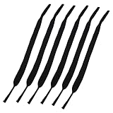 6 Pcs Sport Brillenschnur Rutschfeste Sport Brillenband Sportliches Brillenband Sportband Einstellbar Elastische Brillen Schnur Sonnenbrille Band Neopren Leicht Weich für Intensiver Sport Schwarz