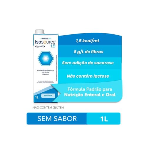 Isosource 1.5 Nutrição enteral e oral 1 Litro - caixa com 6 Litros