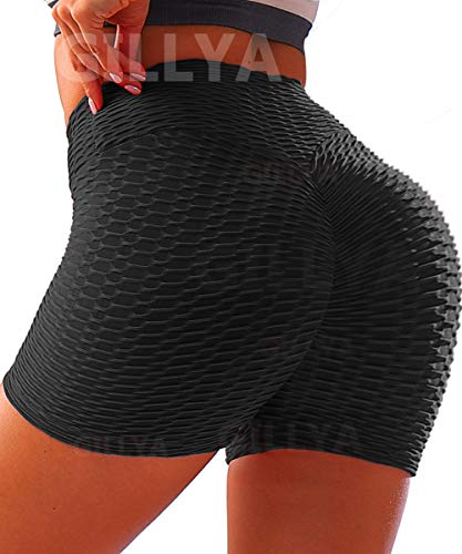 GILLYA Tik Tok Booty Shorts for Women Butt Lifting Scrunch Butt Shorts High Waisted Anti Cellulite Butt Lift Shorts