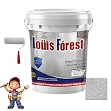 Epoxy Floor Paint for Concrete, Pintura Para Pisos De Cemento Self Leveling, Interior Waterproof and Quick-Dry (White Hemp Gray,0.5 KG)